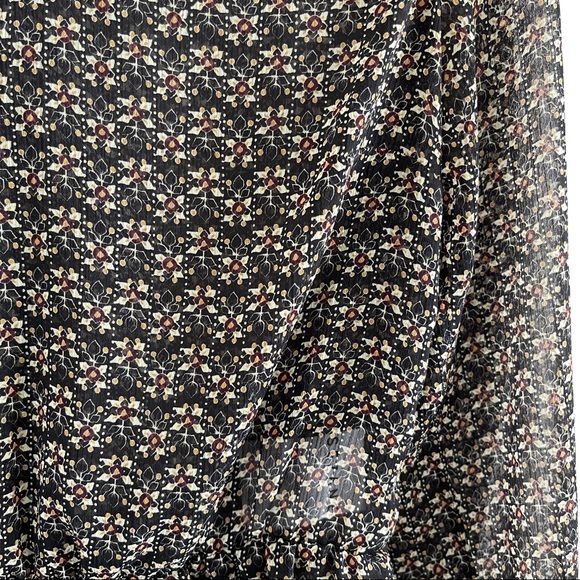 Sezane floral peplum blouse button back - Picture 4 of 5